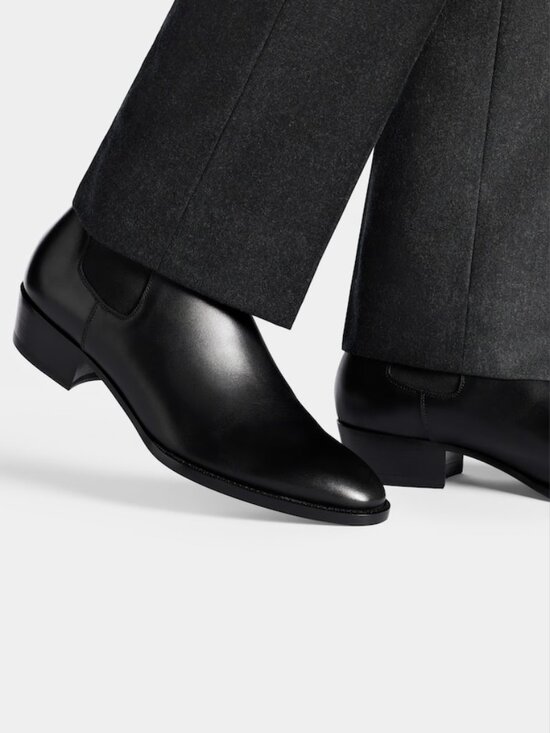 Suitsupply Italian Calf Leather Black Boot in Size 43 main image 8